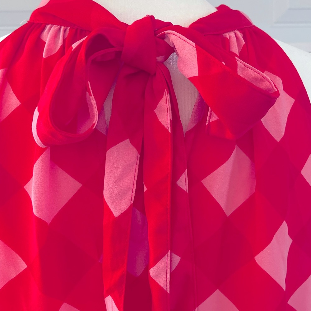 “J Crew”Gingham Halter Top with Tie Neckline in back Size 4 - Picture 4 of 6